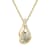 10k Yellow Gold Genuine Pear-shape Prasiolite and Diamond Halo Drop
Pendant With Chain