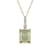 10k Yellow Gold Genuine Emerald Cut Prasiolite and White Topaz Pendant
With Chain