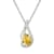 10k Yellow Gold Genuine Pear-shape Citrine and Diamond Halo Drop Pendant
With Chain