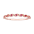 10k Rose Gold Genuine Round Ruby Stackable Twist Band