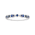 10k White Gold Genuine Round Sapphire Stackable Band