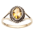 10k Yellow Gold Genuine Oval Citrine Split Shank Ring