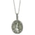 10k White Gold Oval Prasiolite and Diamond Halo Pendant With Chain