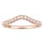 10k Rose Gold Curved Diamond Wedding Band 1/5 cttw, H-I Color, I1-I2 Clarity