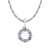 10k White Gold Genuine Tanzanite and White Topaz Petite Circle Pendant
With Chain