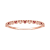10k Rose Gold Genuine Ruby and Diamond Petite Heart Stackable Band