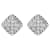 10K White Gold .25ctw Diamond Earrings with Rope Design Edges