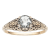 10k Yellow Gold Vintage Style Genuine Round Prasiolite Scroll Ring