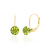 14K Yellow Gold 6mm Round Peridot Leverback Earrings