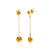 Long Citrine Stud and Drop Earrings in 14K Gold Filled