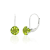 14K White Gold 6mm Round Peridot Leverback Earrings