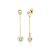 Long White Topaz Stud and Drop Earrings in 14K Gold Filled
