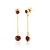 Long Garnet Stud and Drop Earrings in 14K Gold Filled