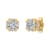 FINEROCK Royal 1/2 Carat Diamond Stud Earrings in 14K Yellow Gold - IGI Certified