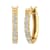 FINEROCK 1/4 Carat Diamond Hoop Earrings in 10K Yellow Gold