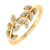 FINEROCK 10K Gold Diamond Nature Wedding Band (0.15 Carat)