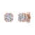 FINEROCK Royal 1/2 Carat Diamond Stud Earrings in 14K Rose Gold - IGI Certified
