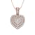FINEROCK 1/2 Carat Diamond Heart Pendant Necklace in 14K Rose Gold
(Silver Chain Included)