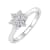 FINEROCK 1/4 Carat Flower Shaped Cluster Prong Set Diamond Ring Band in
10K Solid Gold
