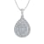 FINEROCK 1/2 Carat Diamond Tear Drop Pendant in 10k White Gold (Silver
Chain Included)