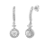 FINEROCK 0.30 Carat Diamond Drop Dangling Earrings in 10K White Gold