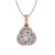 FINEROCK 1/4 Carat Diamond Knot Cluster Pendant in 14K Rose Gold (Silver
Chain Included)