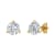 FINEROCK 0.15 Carat 3-Prong Diamond Stud Earrings in 14K Yellow Gold