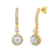 FINEROCK 0.30 Carat Diamond Drop Dangling Earrings in 10K Yellow Gold