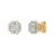 FINEROCK 1/2 Carat Diamond Cluster Earrings in 10K Yellow Gold