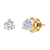 FINEROCK 1/2 Carat Round Diamond Stud Earrings in 14K Yellow Gold (with
Screw Back)