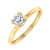 FINEROCK 1/4 Carat 4-Prong Set Diamond Solitaire Engagement Ring Band in
10K Yellow Gold