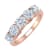 FINEROCK 1 1/2 Carat 5-Stone Diamond Wedding Band Ring in 10K Gold