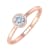 FINEROCK 1/4 Carat Bezel Set Diamond Solitaire Engagement Ring Band in
10K Gold