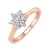 FINEROCK 1/4 Carat Flower Shaped Cluster Prong Set Diamond Ring Band in
10K Solid Gold