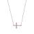 1/20ct TDW Diamond Religious Cross Pendant Necklace in 10k Rose Gold