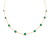1.87 Cts Colombian Emerald-mix shape cut, Crafted in 18k yellow gold necklace.