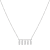GEMistry 14K White Gold 0.23Ctw Round Diamond Charm Bar Pendant Necklace