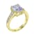 Gemistry Ring In 925 Sterling Silver With Lavender And White CZ