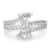 GEMistry White Topaz with Cubic Zirconia Accents 925 Sterling Silver
Bypass Ring