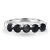 GEMistry Black Onyx 5-Stone 925 Sterling Silver Band Ring