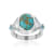 GEMistry Oval Cabochon Gemstone Split Shank Ring in Sterling Silver