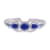 GEMISTRY Cuff Bracelet in 925 Sterling Silver with Lapis and Blue Topaz