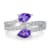GEMistry Amethyst with Cubic Zirconia Accents 925 Sterling Silver Bypass Ring
