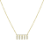 GEMistry 14K Yellow Gold 0.23Ctw Round Diamond Charm Bar Pendant Necklace