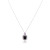 Gemistry Oval Cabochon Black Jade Pendant Necklace in Sterling Silver