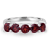 GEMistry Red Garnet 5-Stone 925 Sterling Silver Band Ring