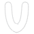 14K White Gold Opera Length Bezel Lab Grown Diamond 34 Inch Strand Necklace