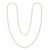 18K Yellow Gold Opera Length Bezel Lab Grown Diamond 34 Inch Strand Necklace
