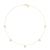 14K Yellow Gold 5 Stone Lab Grown Diamond by the Yard 16 Inch Drop Necklace