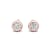 14K Gold Lab Grown Diamond Bezel Stud Earrings 1.0ctw